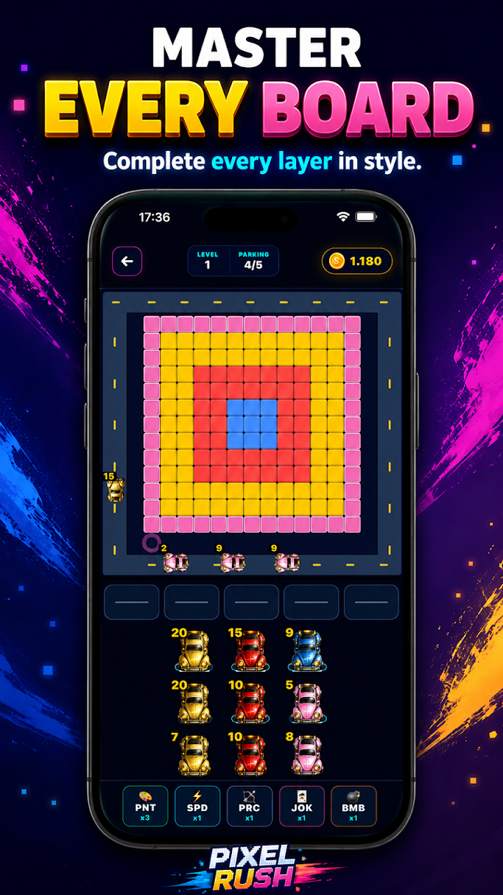 Pixel Rush: Parking Puzzle